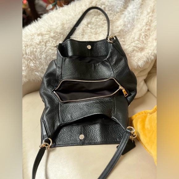 Coach Phoebe Black Leather 3 Compartments Shoulder Bag - Picture 11 of 11